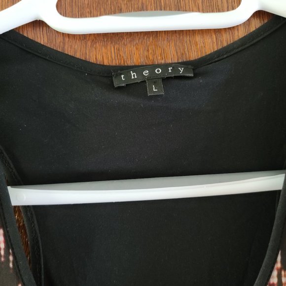 Theory - Combo Silk Racer Back Tank Top - Dark Bellflower - Picture 6 of 6